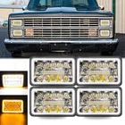 4PCS Dot 4X6" Led Headlights Halo Combo For Chevy C10 Pickup Truck 1980-1986 Us New. Price: $79.96.