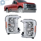 Fit 2023-2024 Ford F250 F350 Superduty Chrome Halogen Headlights Set Rh+lh New. Price: $311.55.
