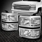 For 14-15 Chevy Silverado 1500 Chrome Housing Clear Corner Headlight Lamps New. Price: $149.88.