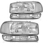 2PCS Headlight Assembly Fits 2001-2006 Gmc Sierra 2500HD 3500 Left Right Lamps New. Price: $63.99.