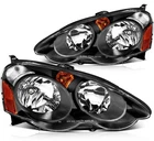 2X Black Housing Left Right Headlights Assembly Fits 2002-04 Acura Rsx New. Price: $101.89.