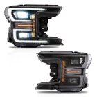 Customized Black Full Led Headlights W/ Sequential Turn Signal For 18-20 F-150 New. Price: $694.99.