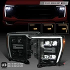 Fit 2021-2023 Ford F-150 Smoke Black Led Drl Projector Headlights Sequential New. Price: $556.69.