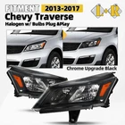 Upgrade Halogen Headlights For 2013-2017 Chevy Traverse Black Left+right Pair New. Price: $169.00.
