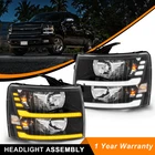 For 2007-2014 Chevy Silverado 1500 2500HD 3500HD Led Drl Headlights Black New. Price: $169.99.