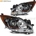 Black Left Right Headlights Assembly For 2013-2010 Mazda (5-SPEED) W/amber New. Price: $127.37.