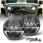 Pair Black 7INCH Round Led Headlight Hi/lo For Jeep Wrangler 1997-2018 Tj Lj Jk New. Price: $75.99.