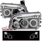 Projector Headlights Fits 2006-2010 Dodge Charger Led Halo Clear Lamps L+r Pair New. Price: $137.27.