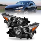 For 2017-2018 Mazda 3 Black Halogen Projector Headlight Headlamp 17-18 W/bulbs New. Price: $62.49.
