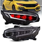 For Honda Civic 2016-2021 Full Led Projector Headlights Assembly W/red Demon Eye New. Price: $404.79.