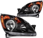 Headlights Assembly For 2005 2006 Honda Crv C-rv Black Housing Left + Right New. Price: $140.09.
