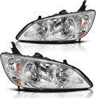 Dwvo Headlight Assembly Compatible With 2004 2005 Civic Chrome Housing. New. Price: $142.61.