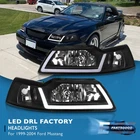 99-04 Ford Mustang Gt Svt Cobra Led Drl Black Headlights Lamps Left+right New. Price: $127.99.
