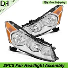2PCS/PAIR Chrome Amber Headlights Assembly For Honda Accord Lx Sedan 2008-2012 New. Price: $97.99.