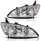 Dwvo Headlight Assembly Compatible With 2004 2005 Civic Chrome Housing ... New. Price: $180.98.