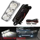 3 Led Drl 6000K White Bumper Grille Fog Driving Lamp Daytime Running Light Toyt New. Price: $31.00.