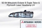 Oem Driver Left Headlight Fits 92-94 Eclipse Laser MB861293 Used. Price: $56.32.