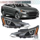 Rh+lh For Hyundai Elantra 2019-2020 Black Housing Halogen Headlamps Headlights New. Price: $126.99.
