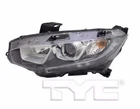 Tyc Left Side Halogen Headlight For Honda Civic None Touring 2016-2018 Model New. Price: $149.00.
