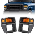 Hecasa Front Headlight Bezels W/turn Pair, Yellow Lens+black New. Price: $113.43.