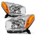 Pair Headlights Assembly For 2001-2003 Toyota RAV4 Chrome Halogen Headlamps L+r New. Price: $89.88.