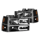 For Chevy Tahoe 95-00 Anzo Driver & Passenger Side Black Led U-bar Headlights New. Price: $342.27.