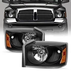 Fit 2005 2006 2007 Dodge Dakota Black Bezel Replacement Headlights Lh & Rh Lamps New. Price: $84.99.