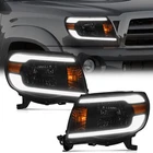 Pair Headlights Led Drl Black For 2005-2011 Toyota Tacoma Halogen Headlamps New. Price: $118.99.