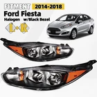 2014-2018 Ford Fiesta Halogen Headlight Black Housing W/bulb Left+right Pair New. Price: $154.99.