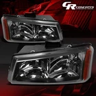 Pair Of Black Amber Corner Headlights Lh+rh For 03-07 Chevy Silverado/avalanche New. Price: $64.55.