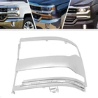 Driver For 2016 2017 2018 Chevy Silverado 1500 Chrome Headlight Trim Bezel Cover New. Price: $40.01.