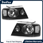 Dimflux Headlights For 04-08 F150 06-08 Lincoln Lt Clear Reflector Black Housing New. Price: $59.99.