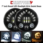 Pair Inch Led Headlights Drl Fit Jeep Wrangler Jk Cj Lj Halo Angel Eyes 7" New. Price: $64.99.