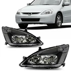 2PC Headlight Assembly For 03-07 Honda Accord Halogen Clear Lens Black Housing New. Price: $80.99.