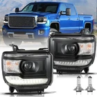 For 14-18 Gmc Sierra 1500 2500HD Halogen W/led Drl Black Clear Headlights Pair New. Price: $245.99.