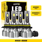 Auxito 9005 9006 Led Headlights Kit Combo Bulbs 6500K High Low Beam White Bright New. Price: $34.19.