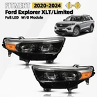 2020-2024 Ford Explorer Full Led Headlight W/o Module Drl Chrome Pair New. Price: $379.00.
