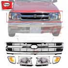 New Front Chrome Grille + Headlight Park For 1997-2000 Toyota Tacoma. Price: $232.05.