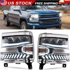 Vland Full Led Headlights For 2016-2018 Chevrolet Silverado 1500 Sequential Pair New. Price: $377.99.