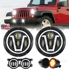 Dot 7INCH Round Halo Led Headlights Fog Turn Signal For Jeep Wrangler Jk New. Price: $77.69.