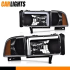 Fit For 94-02 Dodge Ram 1500 2500 3500 Clear/smoke Lens Led Drl Headlight Lamps New. Price: $83.69.