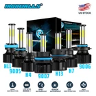 6-SIDE 6000K White Led Headlight High Low Beam Fog Bulbs Conversion Kit New. Price: $28.99.