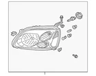 Genuine Mitsubishi Headlamp Assembly 8301C400 New. Price: $261.57.