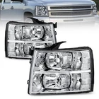 Pair Headlight Assembly W/ Clear Lens For 07-13 Chevy Silverado 1500 2500 3500 New. Price: $70.88.