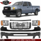 Front Bumper Paintable & Headlights Assembly Kit For 2007-2013 Gmc Sierra 1500 New. Price: $684.88.