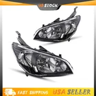 2PCS Headlights Assembly Black Housing Headlamp For Honda Civic 2004-2005 New. Price: $85.99.