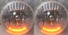 Pair (2) 7" Crystal Headlights W/ Led Amber Turn Signal United Pacific New. Price: $109.95.