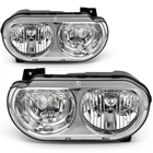 Headlights Assembly Pair Fits Dodge Challenger 2008-2014 Chrome Housing Headlamp New. Price: $87.00.