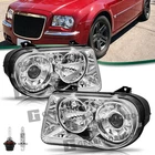 GEARPROAUTO-1 For 2005-2010 Chrysler 300C Chrome Headlights W/bulbs Pair 05-10 New. Price: $98.99.