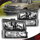 Headlights Assembly For 2003-2006 Chevy Silverado Avalanche 1500 Black Housing New. Price: $55.98.